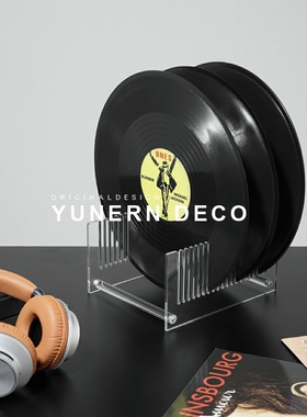 复古怀旧经典黑胶唱片亚克力收纳