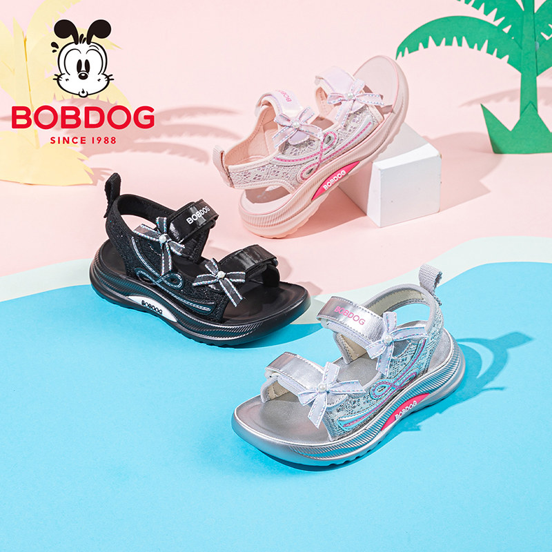 巴布豆童鞋官方旗舰店儿童运动凉鞋夏季女孩防滑公主风沙滩女童鞋