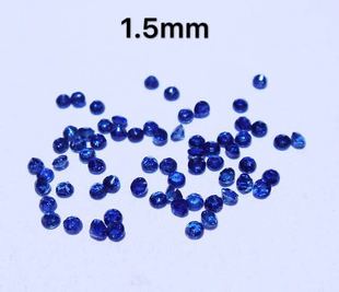 彩宝配石 天然蓝宝石裸石 1.5mm 1.75mm 2.0mm 2.5mm首饰加工配件