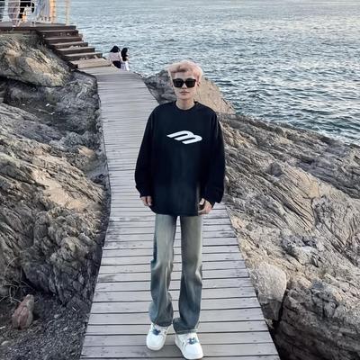 复古蓝牛仔裤网红同款