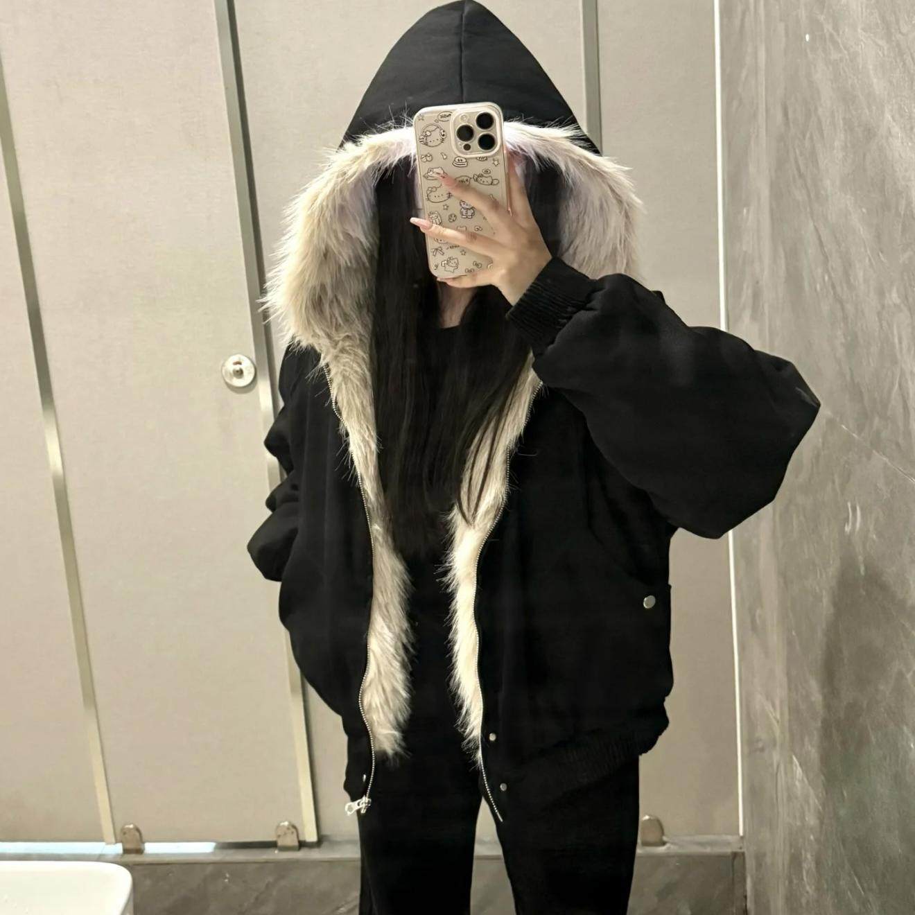 网红同款国潮原创座山雕冬季棉服短款cleanfit保暖加厚毛领外套,男装,棉衣,淘宝优惠券,粉丝福利购,淘宝优惠卷