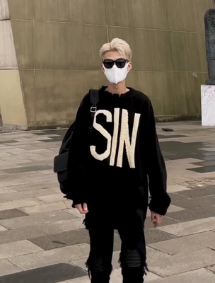 sin毛衣高街不规则破坏