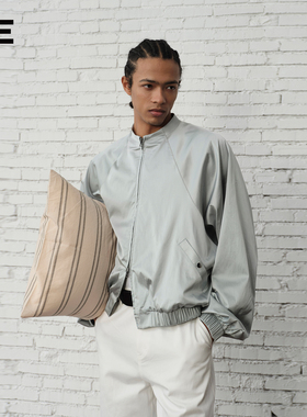 ORGANIC EMOTION短宽夹克泷定进口面料缎面优雅柔软宽松外套 OE