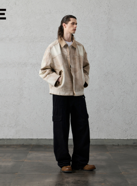 ORGANIC EMOTION 美式复古谷仓夹克巴恩风水洗做翻领夹克外套OE