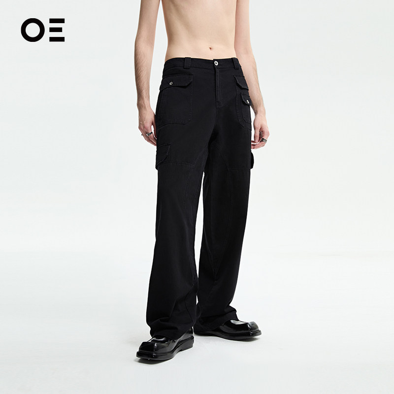 【明星同款】多口袋水洗工装裤