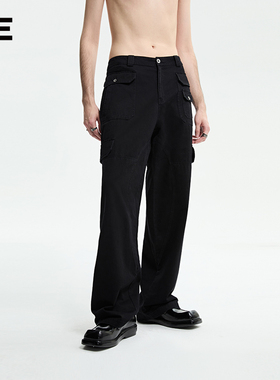 【明星同款】ORGANICEMOTION多口袋工装裤立体剪裁脏染休闲裤OE