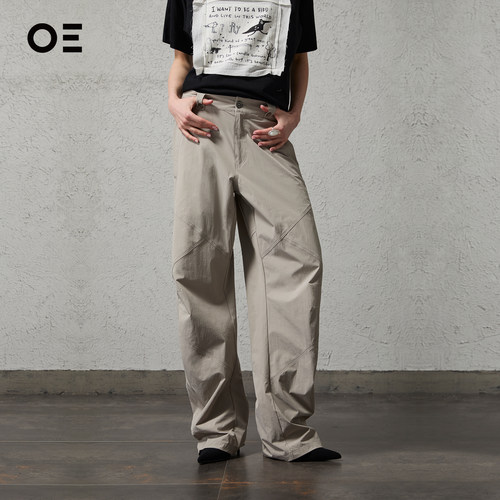 美式复古情侣裤弯刀工装伞兵裤