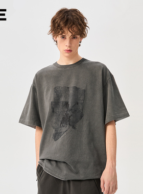 【明星同款】Organic Emotion重磅原创印花廓形复古短袖T恤OE
