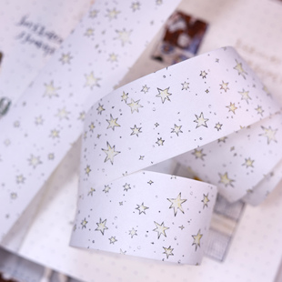 小白家文创盐铺新品小星星轻复古盐系百搭打底和纸手帐胶带