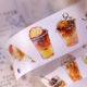 小白家文创盐铺新品 清凉一夏复古盐饮品奶茶和纸PET模切手帐胶带