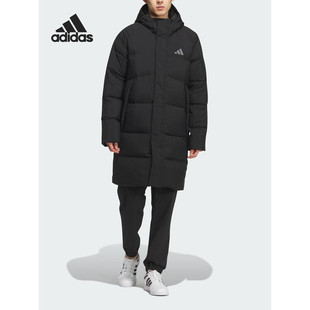 阿迪达斯adidas男装女装冬季户外防风中长款连帽保暖羽绒服KQ5514