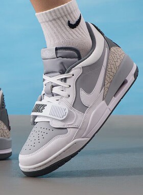 NIKE耐克正版男鞋缓震百搭运动鞋AJ312复古篮球鞋 CD7069-005白灰