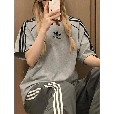 阿迪达斯adidas短袖男装女装夏季三叶草运动服透气半袖T恤 IR9455
