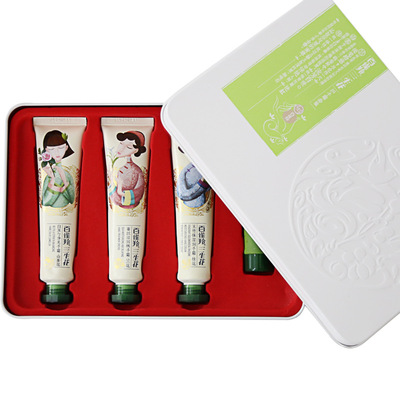 百雀羚三生花护手霜铁盒套装兰花