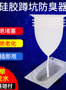 蹲便器防臭器蹲坑卫生间家用蹲厕大便池厕所堵臭器坐便器老式配件