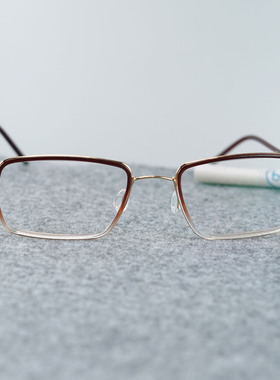 81047 林德同款超轻薄新款无螺丝纯手工钛架眼镜框