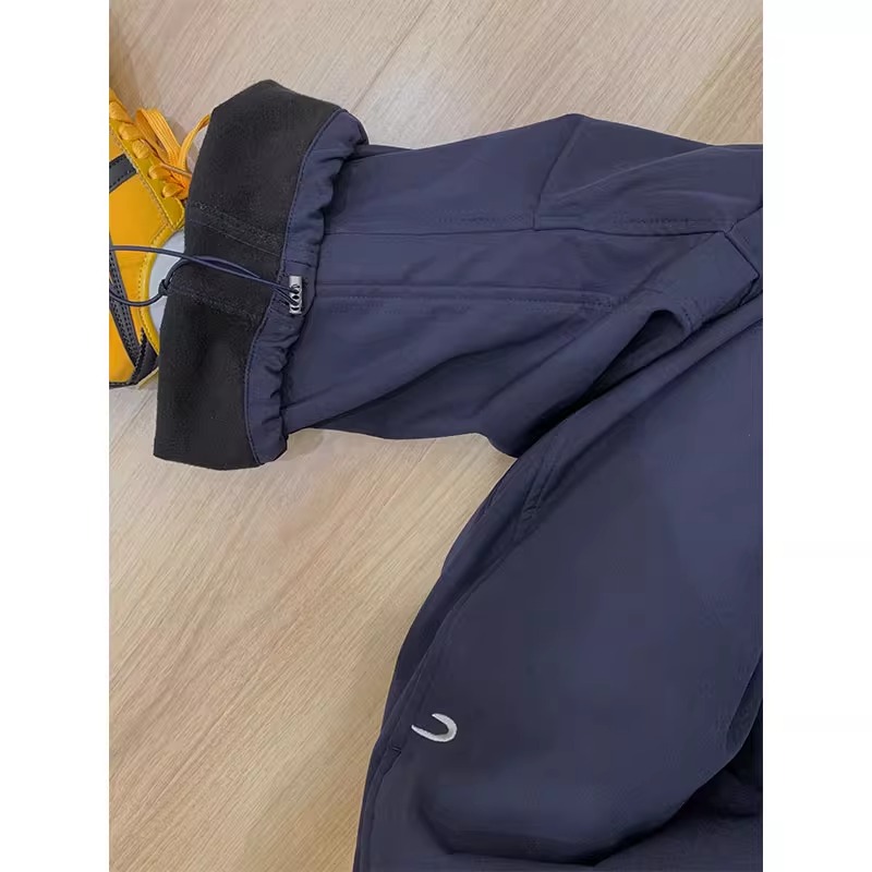 美式复古速干工装裤女春夏2025新款高腰宽松直筒休闲藏青色阔腿裤