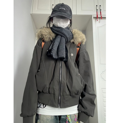 0123Start 美式毛领座山雕夹克棉服男女宽松cleanfit工装外套加绒