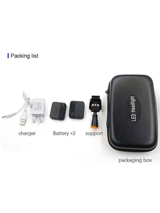 牙科医用眼镜式放大镜专用夹式头灯无线迷你便携式5W聚光带滤光片