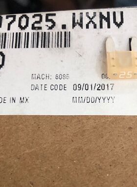 进口力特汽车小号插片保险丝0297025.WXNV 297 25A 32V原装正品