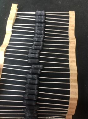 进口大功率黑色印字电阻 RW1N  0.1R J 0.1欧 5% 粗铜脚