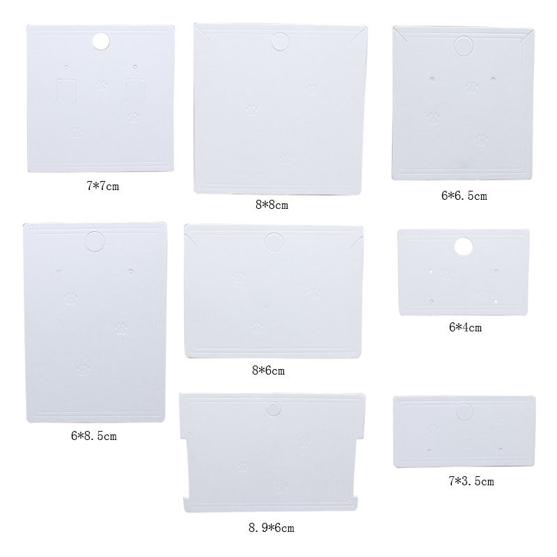 饰品项链手链耳环包装卡片 韩版空白通用特种白卡纸板 100个