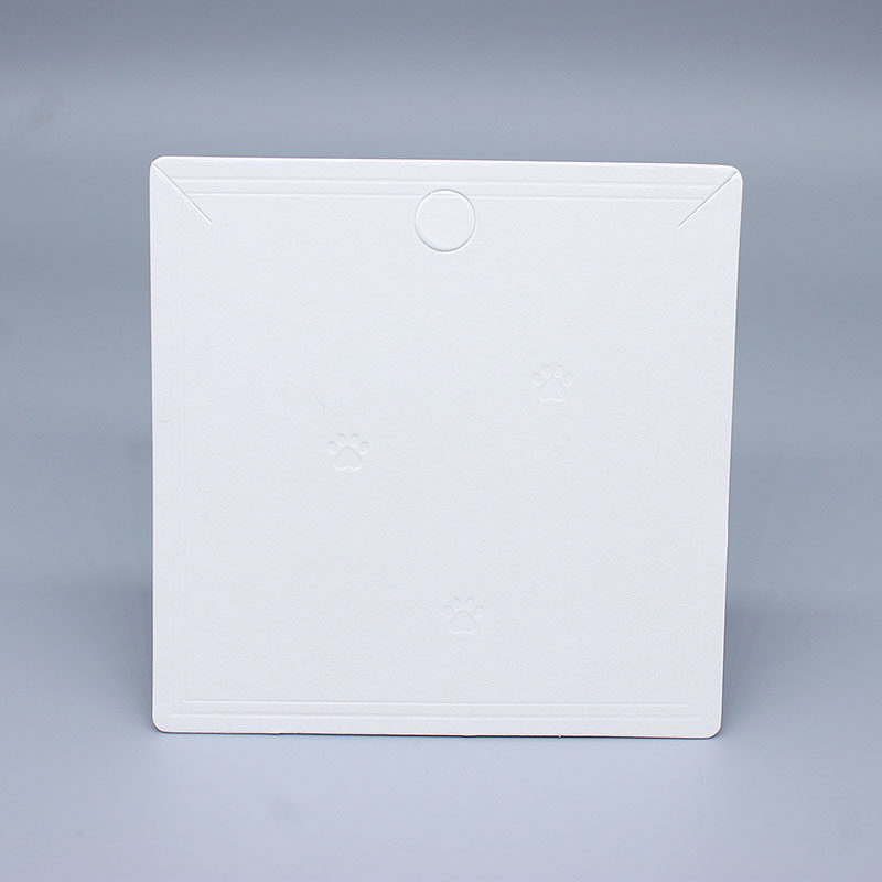 新款项链饰品包装卡片 韩版通用空白特种白卡纸板8*8cm 100个