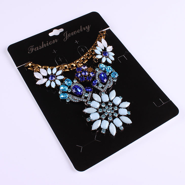 厂家装饰品项链耳环14卡纸黑色