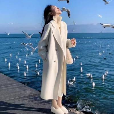 双面羊绒大衣女中长款2025秋冬新款韩系宽松小个子高端羊毛呢外套