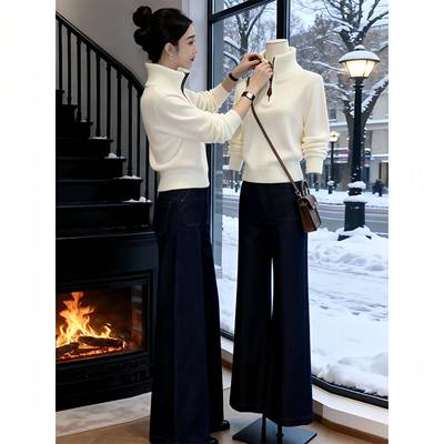 极简风灰色半拉链高领短款毛衣女秋冬2025新款小众不撞款针织上衣