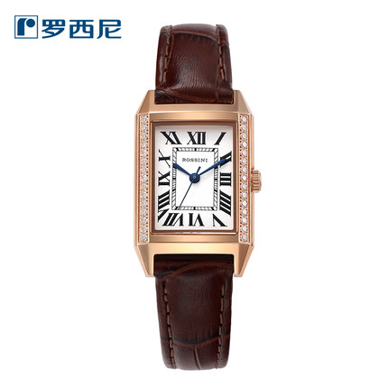 罗西尼专柜同款 手表女简约时尚防水石英小方表复古方形女表1426