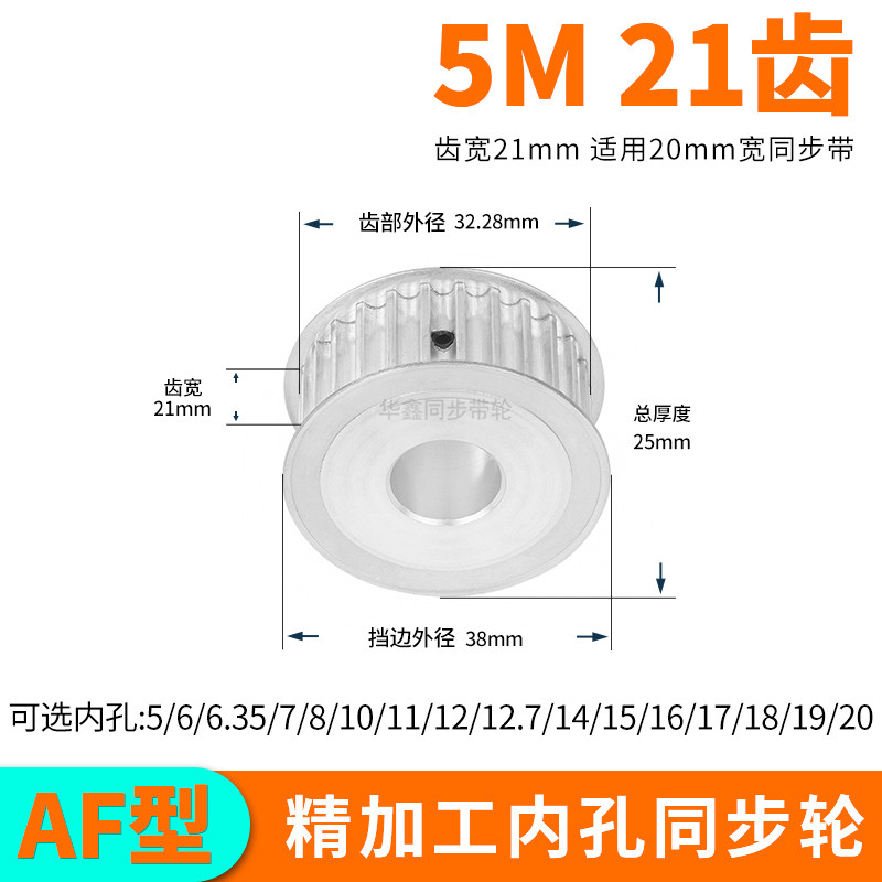 现货同步轮5M齿AF齿宽21总厚25