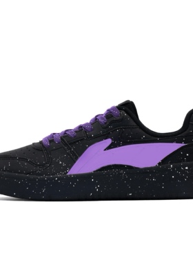 李宁李宁元宝V2满天星泼墨喷溅轻便增高低帮板鞋男款黑粉私定款