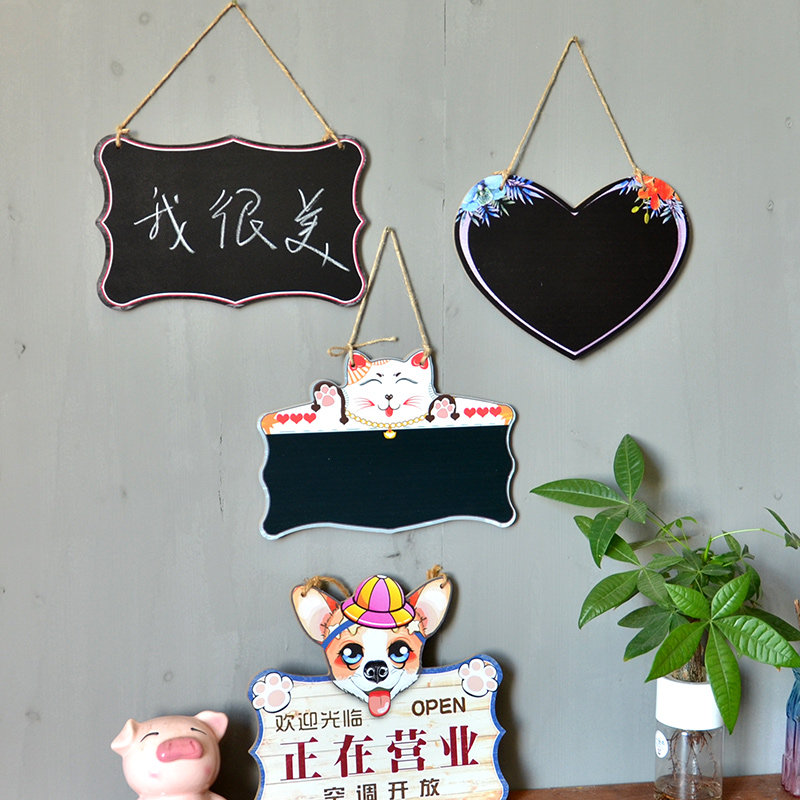 迷你小黑板家用挂墙店铺门口悬挂式留言板移动创意奶茶店广告挂牌,家居饰品,装饰挂牌,淘宝优惠券,粉丝福利购,淘宝优惠卷
