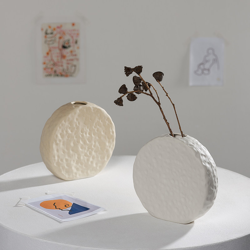 ins北欧干花花瓶白色民宿咖啡馆