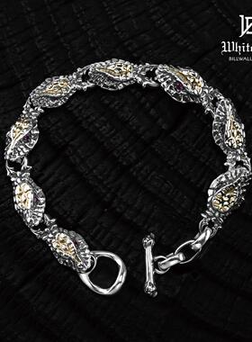 BWL 官方正品 Custom 鎏金红宝石眼蛇头手链