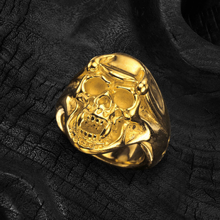 镀金头盔骷髅戒指 官方正品 BWL R429YGP 现货