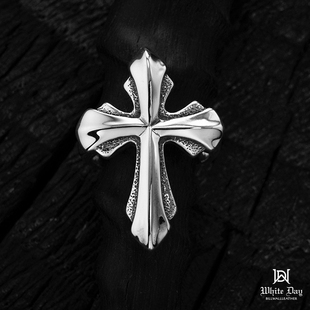 【现】银饰BWL正品 经典十字架戒指 时尚欧美简约个性 R336