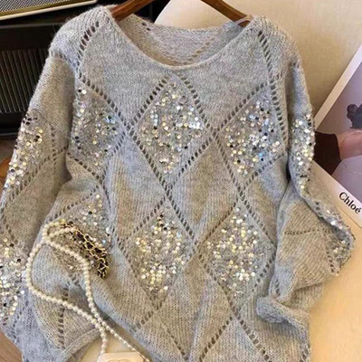 亿雪绒欧货时尚气质百搭针织衫