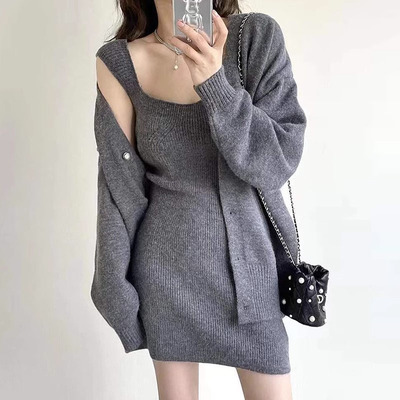 简约修身针织纯色吊带折扣