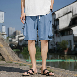 西兴桥边天蓝 2024新款大码五分运动休闲沙滩裤男A032/DK2301/35图片