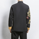 白墙风春装金龙刺绣翻袖夹克外套A032/1601/100控128，男装夹克，电商A032