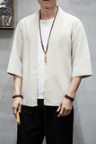 灰墙风风夏装新款纯色汉服开衫衬衫麻本A032/1805/特P30，男装衬衫，电商A032