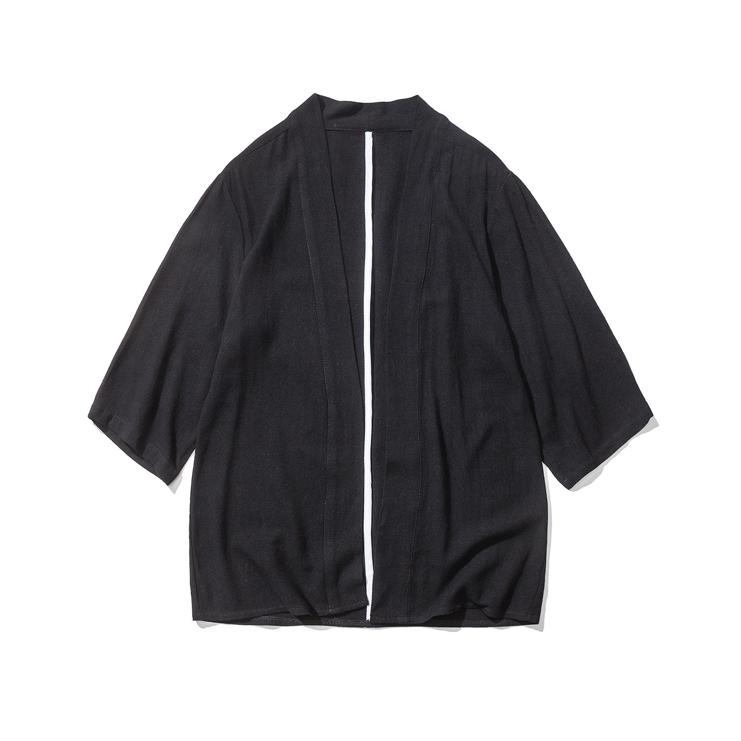 白墙模特风纯色汉服七分袖开衫衬衫道袍A032/1805/特P30,男装衬衫,电商A032