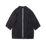 白墙模特风纯色汉服七分袖开衫衬衫道袍A032/1805/特P30，男装衬衫，电商A032