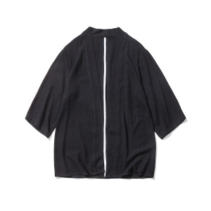 白墙模特 风纯色汉服七分袖开衫衬衫 道袍 A032/1805/特P30图片