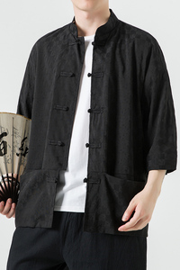 无影墙白色 2024新款夏季男士复古冰丝大码风衬衫A032/C70/75图片