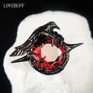 lovebuff乌鸦胸针周边锆石夜袭之章渡鸦小众周边胸针配饰生日礼物