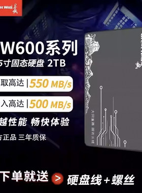 长城GW600 SSD2.5寸SATA3.0接口1/2TB台式机笔记本高速固态硬盘