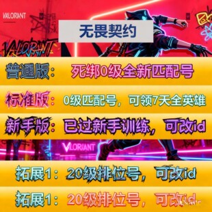 wegame号小号账号密码直登号全新0级匹配号无畏契约小号